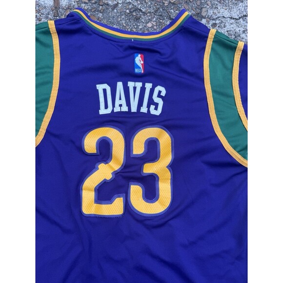 Adidas NBA Nola New Orleans Pelicans #23 Anthony Davis SEWN Swingman Jersey M - Picture 6 of 6